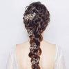 Women Bridal Hairpin Comb Set Alloy Rhinestone Handmade Flower Pearl Hair Accessories Wedding Headdress