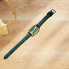 Women Casual Fashion Square Quartz Watch Leather Pu Stainless Steel
