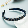 Women Crystal Handmade Beaded Hairband Thin Edge Fashion Simple Pressed Hair Accessory