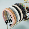 Women Crystal Handmade Beaded Hairband Thin Edge Fashion Simple Pressed Hair Accessory