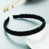 Women Crystal Handmade Beaded Hairband Thin Edge Fashion Simple Pressed Hair Accessory