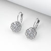Women Earrings Alloy Gold Inlaid Camellia Hollow Style
