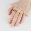 Women Fashion Fourleaf Clover Rotatable Ring Copper