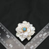 Women Fashion Freshwater Pearl Handmade Baroque Flower Brooch With Electroplating