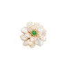 Women Fashion Freshwater Pearl Handmade Baroque Flower Brooch With Electroplating
