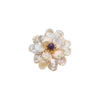 Women Fashion Freshwater Pearl Handmade Baroque Flower Brooch With Electroplating