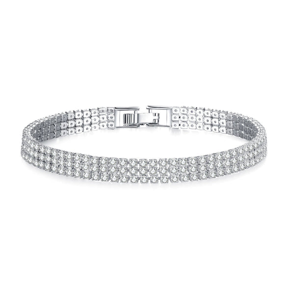 Women Fashion Luxury Jewelry Copper Geometric Bracelet With Electroplating
