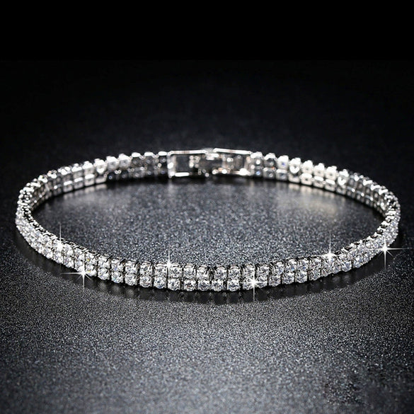 Women Fashion Luxury Jewelry Copper Geometric Bracelet With Electroplating