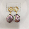 Women Fashion Ol Natural Freshwater Baroque Pearl Earrings With S925 Sterling Silver Needle And 18K Goldfilled And Alien Shape