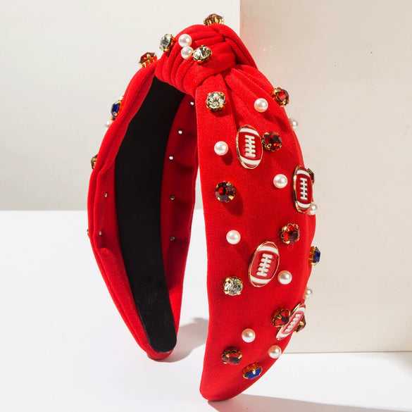 Women Fashion Pearl Widebrimmed Decorative Headband Set With Pearls