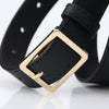 Women Fashion Pu Leather Decorative Belt Minimalist All Match Pin Buckle Belt For Coat Sweater Jeans And Trousers
