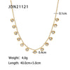 Women Fashion Stainless Steel And Titanium Steel Necklace And Bracelet With Diamond Tassel And Geometric Pattern Electroplated