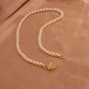 Women Freshwater Pearl Necklace Alloy Copper Beads Flower Buckle Electroplating Fashion Retro Design
