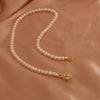 Women Freshwater Pearl Necklace Alloy Copper Beads Flower Buckle Electroplating Fashion Retro Design