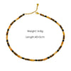Women Handmade Natural Pearl Natural Stone Huangbei Crystal Stainless Steel Geometric Style Necklace With Electroplating