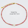 Women Handmade Natural Pearl Natural Stone Huangbei Crystal Stainless Steel Geometric Style Necklace With Electroplating