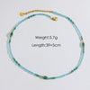 Women Handmade Natural Pearl Natural Stone Huangbei Crystal Stainless Steel Geometric Style Necklace With Electroplating
