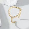 Women Jewelry Brass Goldplated Geometric Circle Inlay Zircon Open Ring