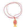 Women Jewelry Tropical Fish Clown Fish Pendant Necklace Earrings Set Plastic Resin Alloy Handmade Snake Bone Chain Animals Zodiac Style