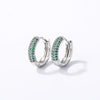 Women Light Luxury Round Cartoon Zircon Inlaid Copper Earrings Simple Style