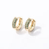 Women Light Luxury Round Cartoon Zircon Inlaid Copper Earrings Simple Style