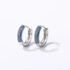 Women Light Luxury Round Cartoon Zircon Inlaid Copper Earrings Simple Style