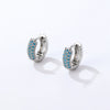 Women Light Luxury Round Cartoon Zircon Inlaid Copper Earrings Simple Style