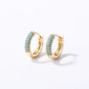 Women Light Luxury Round Cartoon Zircon Inlaid Copper Earrings Simple Style