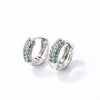Women Light Luxury Round Cartoon Zircon Inlaid Copper Earrings Simple Style