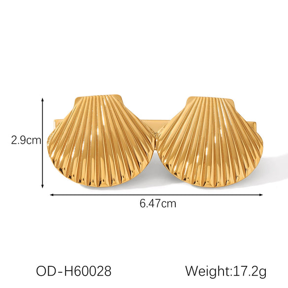 Women Marine Wind Stainless Steel Bracelet With Starfish Conch Shell Combination Vacuum Plating Manual