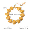 Women Marine Wind Stainless Steel Bracelet With Starfish Conch Shell Combination Vacuum Plating Manual