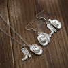 Women Metal Alloy Pendant Regular Chain Necklace Retro Western Style Geometric Pattern Electroplating