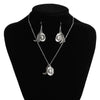Women Metal Alloy Pendant Regular Chain Necklace Retro Western Style Geometric Pattern Electroplating