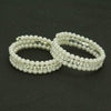 Women Pearl Handmade Geometric Threelayer Spiral Wide Bracelet