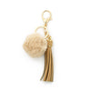 Women Pendant Fur Ball Leather Tassel Keychain Plush Accessories