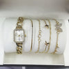 Women Quartz Watch Alloy Mesh Band Round Dial Stainless Steel Clasp Fashion Style