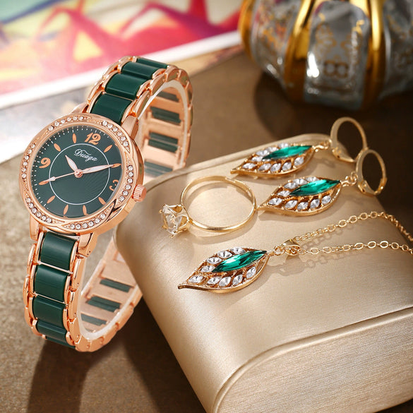 Women Quartz Watch Casual Lace Round Alloy Jewelry