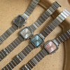 Women Quartz Watch Casual Stainless Steel Bamboo Strap Alloy Case Ordinary Glass Mirror