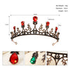 Women Retro Baroque Alloy Rhinestone Crown Hairband Electroplated Hair Jewelry For Wedding And Stage