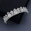 Women Retro Luxury Pearl Crown Headband With Diamond Design Hollow Bridal Wedding Headwear