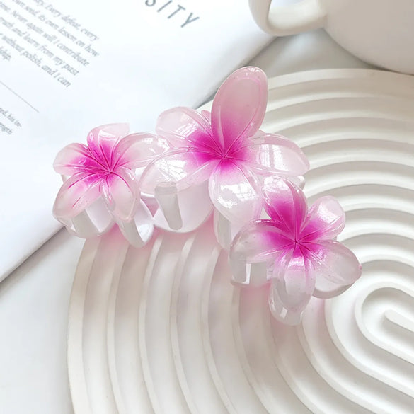 Women'S Basic Sweet Flower Plastic Flowers Hair Claws