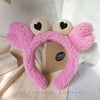 Women'S Cartoon Style Cute Bear Flower Antlers Plush Handmade Hair Band