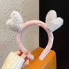 Women'S Cartoon Style Cute Bear Flower Antlers Plush Handmade Hair Band