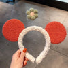 Women'S Cartoon Style Cute Bear Flower Antlers Plush Handmade Hair Band