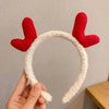 Women'S Cartoon Style Cute Bear Flower Antlers Plush Handmade Hair Band