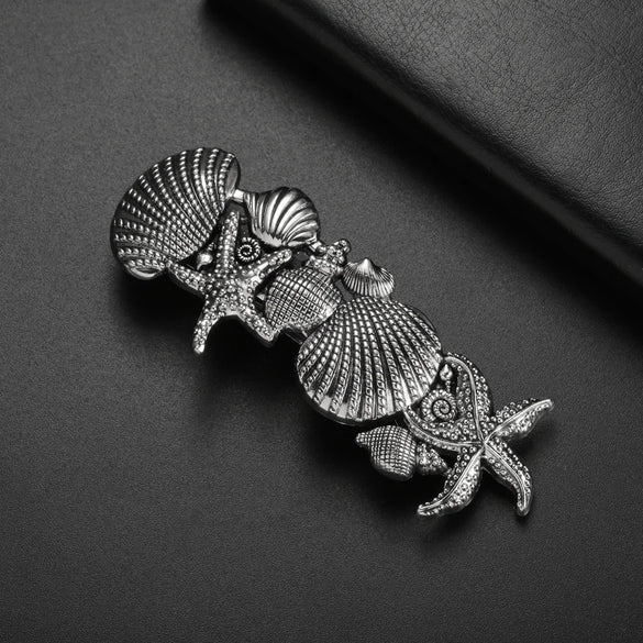 Women'S Casual Retro Simple Style Starfish Shell Mulberry Silk Plating Hair Clip