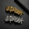 Women'S Casual Retro Simple Style Starfish Shell Mulberry Silk Plating Hair Clip