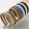 Women'S Casual Vacation Classic Style Geometric Alloy Cloth Inlay Rhinestones Hair Band