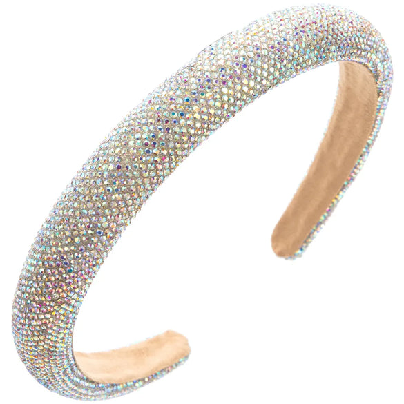 Women'S Casual Vacation Classic Style Geometric Alloy Cloth Inlay Rhinestones Hair Band
