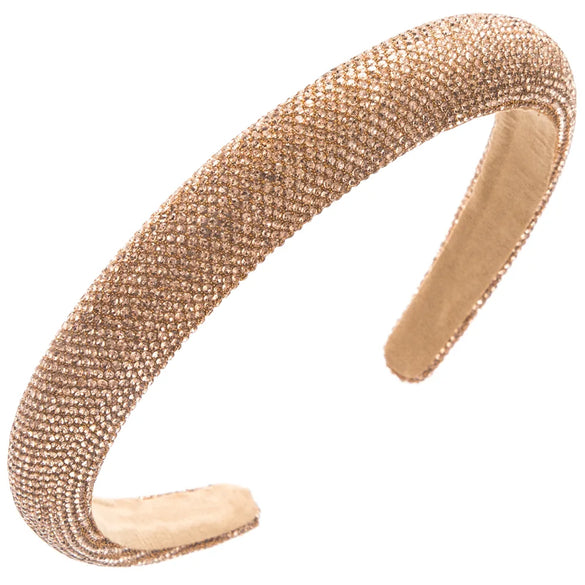 Women'S Casual Vacation Classic Style Geometric Alloy Cloth Inlay Rhinestones Hair Band